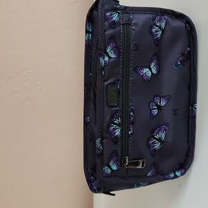 Lug Butterfly Travel Cosmetic Pouch Organizer Zip Bag Purple
